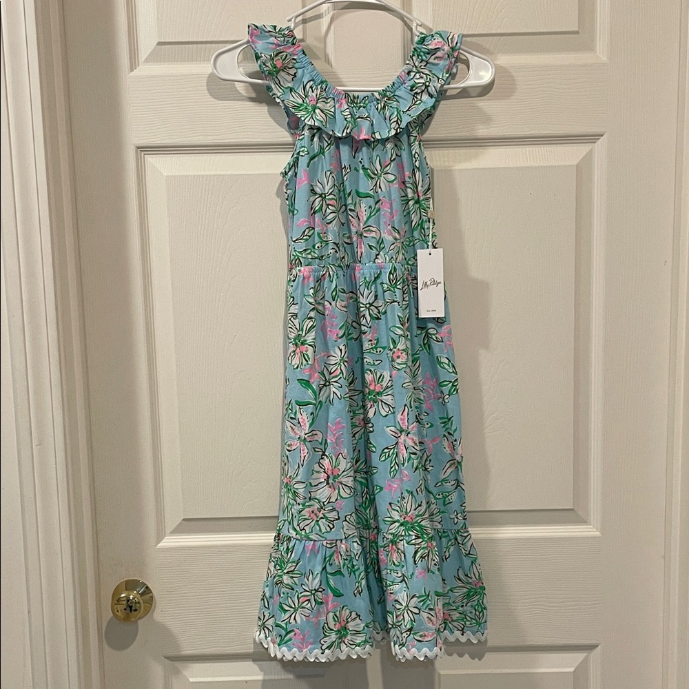 Lovely Lilly Pulitzer® Girls 7-16 Printed Maxi Dress 100 % Cotton New with Tags - Picture 3 of 4
